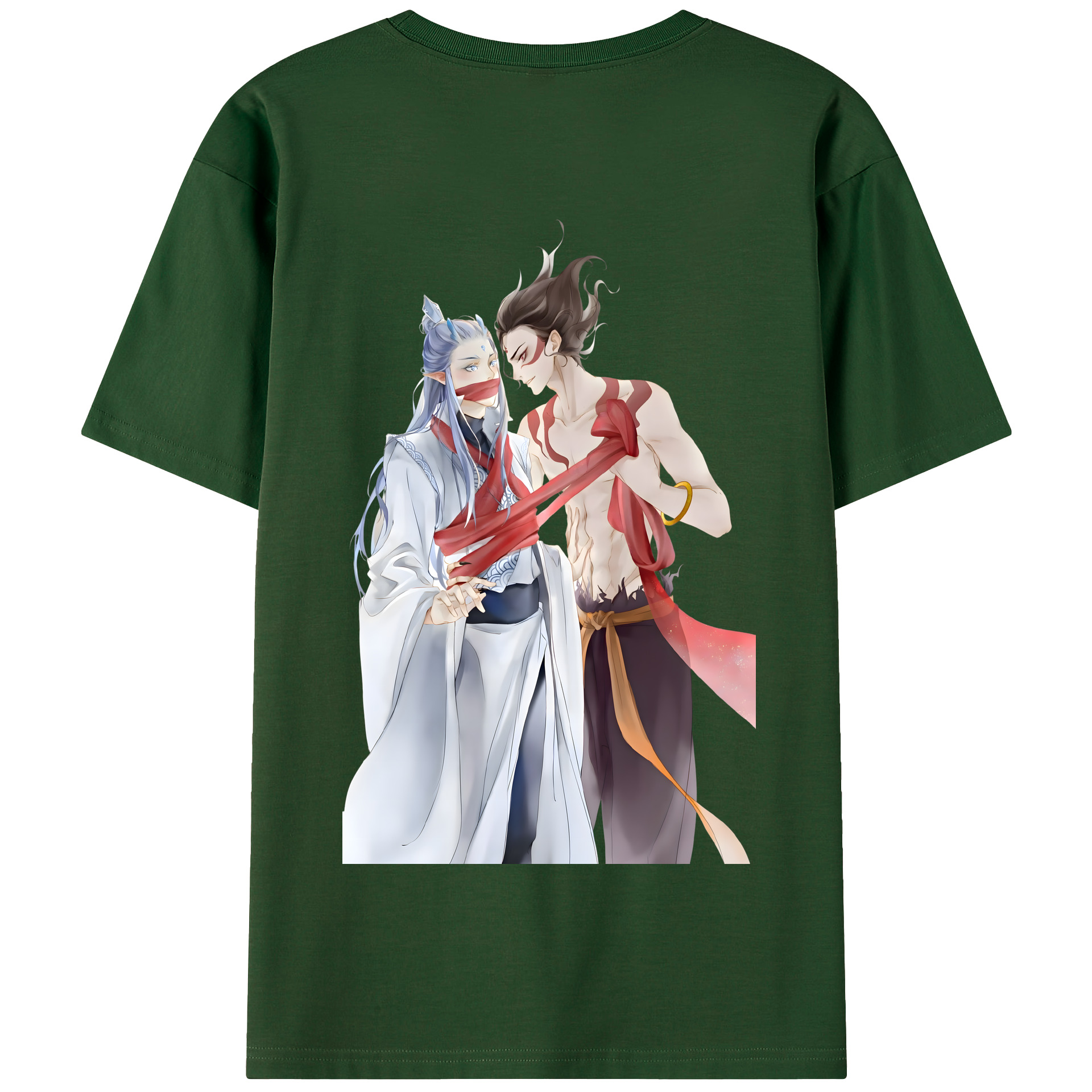 （画像用） Ne Zha 2 ナタ 魔童の大暴れ 綿100％半袖Tシャツ（背面プリント）
